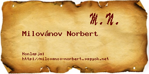 Milovánov Norbert névjegykártya